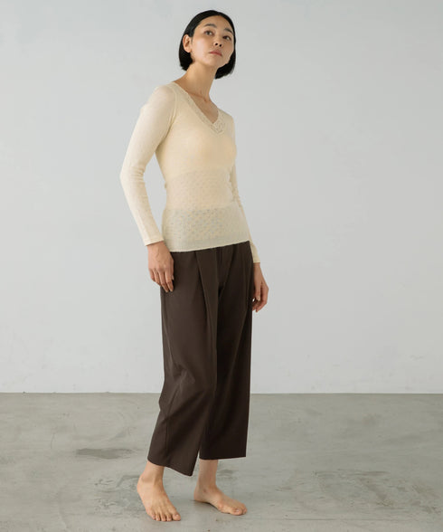 PALM WITH CUP LONG SLEEVE TOP