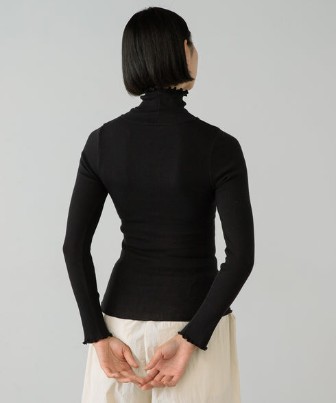 PALM CUP RIB TURTLE NECK