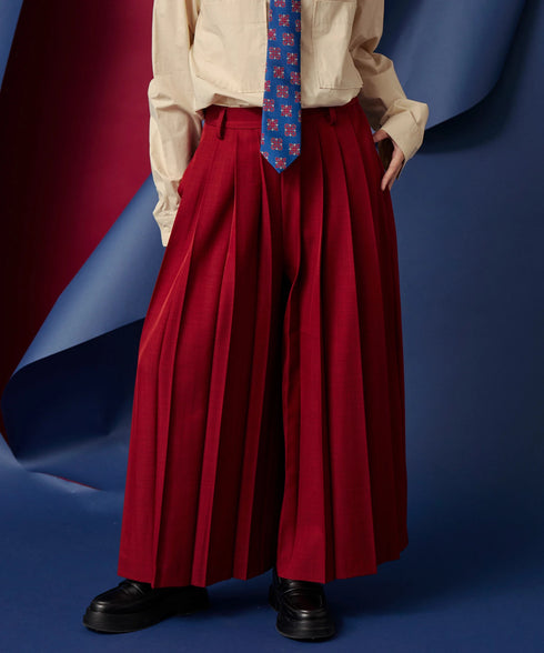 ボリュームオールプリーツパンツ