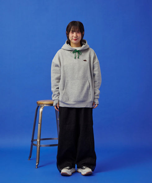 サイドダブルジップワイドデニムパンツ