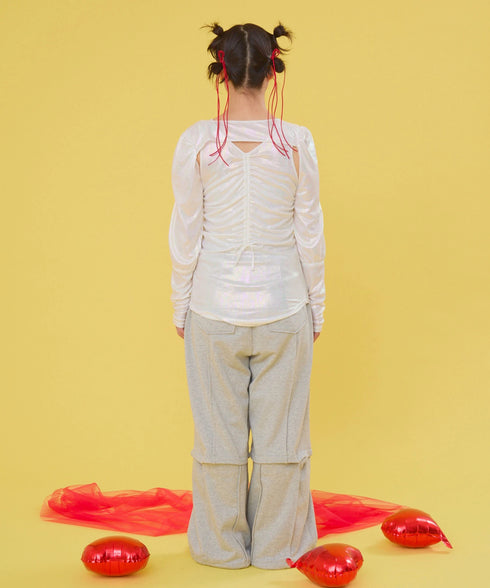 オーロラドッキングシャーリングトップス