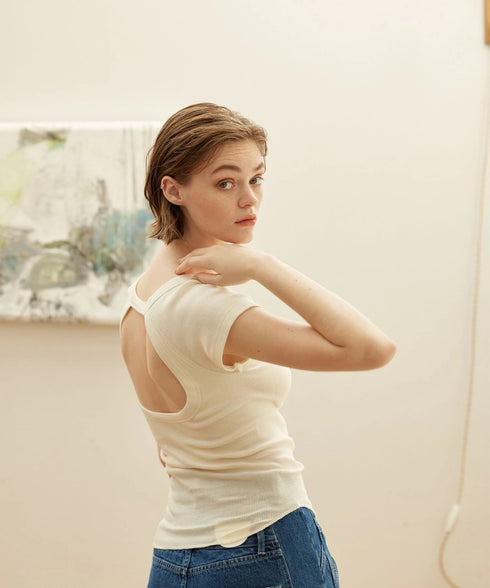 BACK OPEN FRENCH PULLOVER