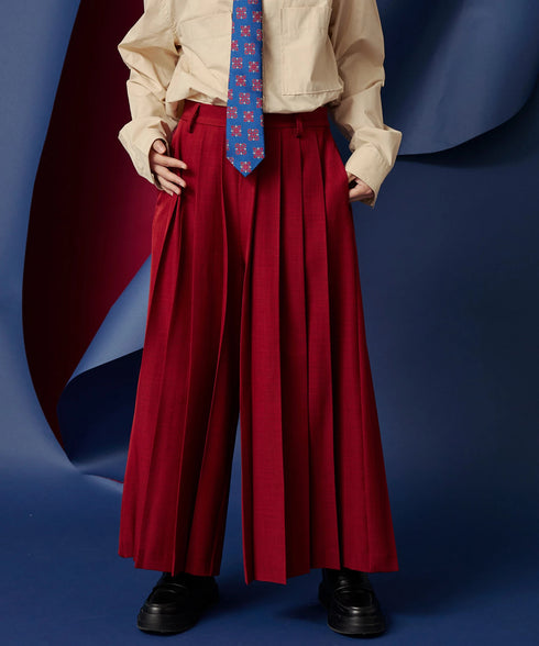 ボリュームオールプリーツパンツ