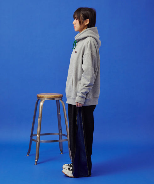 サイドダブルジップワイドデニムパンツ