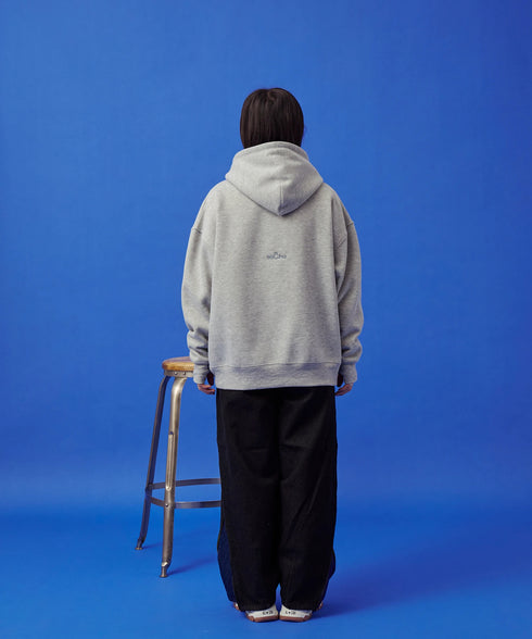 サイドダブルジップワイドデニムパンツ