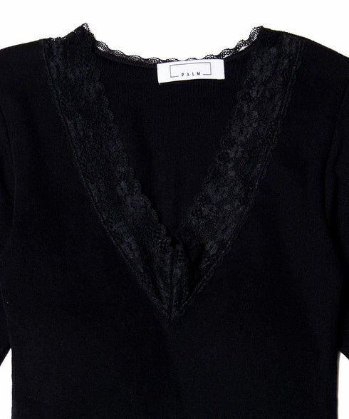 PALM WITH CUP LONG SLEEVE TOP