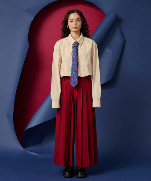 ボリュームオールプリーツパンツ