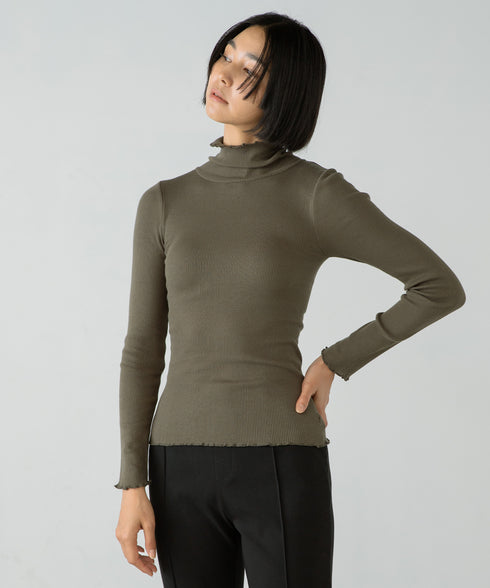 PALM CUP RIB TURTLE NECK