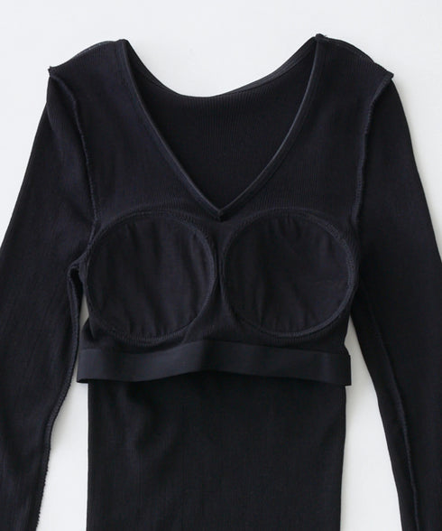 PALM22RIB VNECK BRA LSP/O