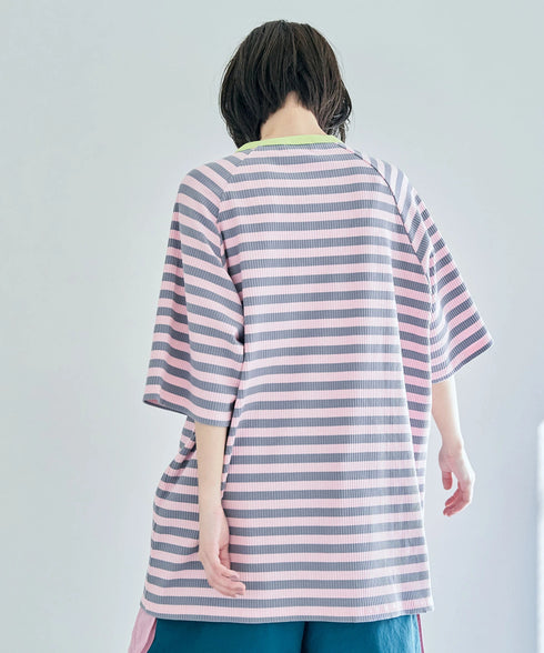 ポイントカラーリブボーダービッグT
