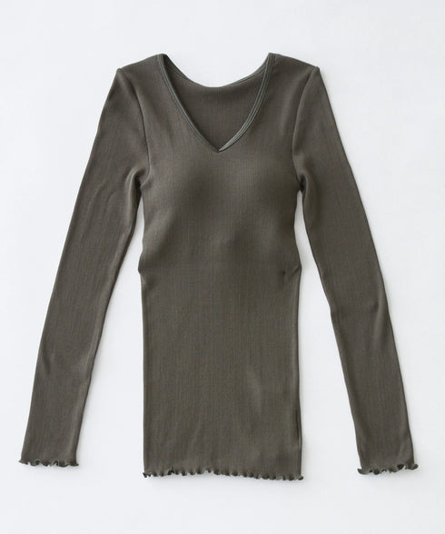 PALM22RIB VNECK BRA LSP/O