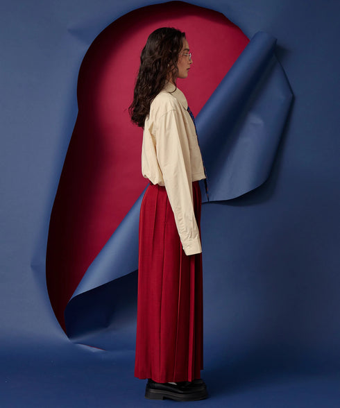 ボリュームオールプリーツパンツ