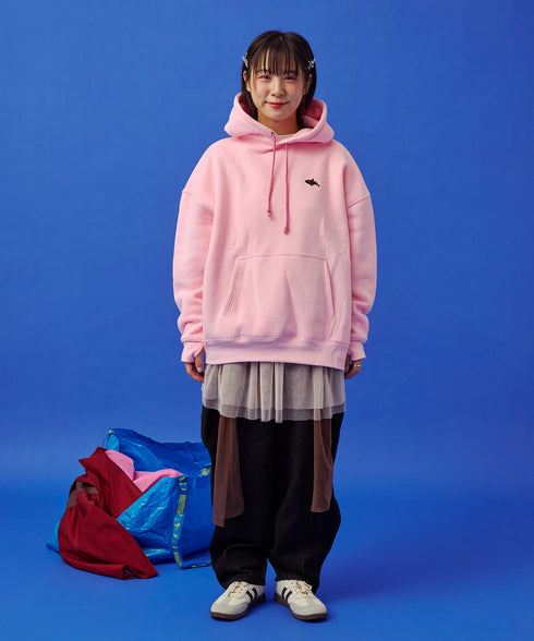 サイドダブルジップワイドデニムパンツ