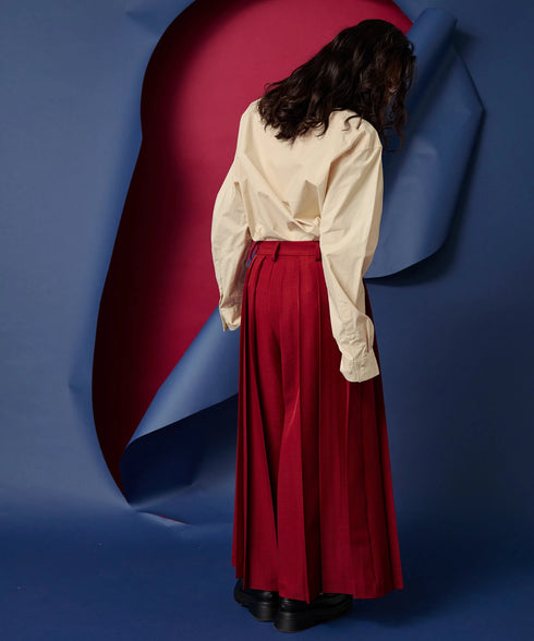 ボリュームオールプリーツパンツ