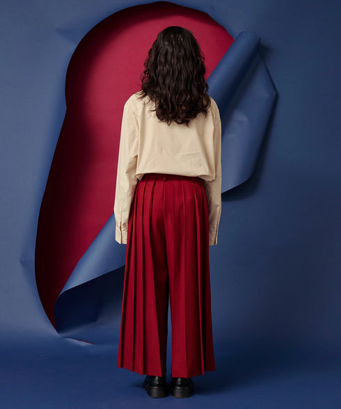 ボリュームオールプリーツパンツ