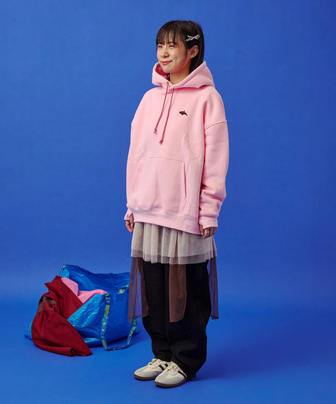 サイドダブルジップワイドデニムパンツ