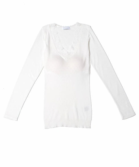 PALM WITH CUP LONG SLEEVE TOP