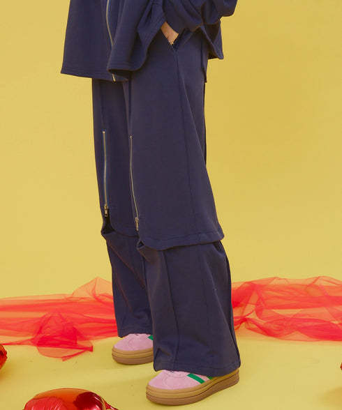 マルチウェイジップラインスウェットパンツ