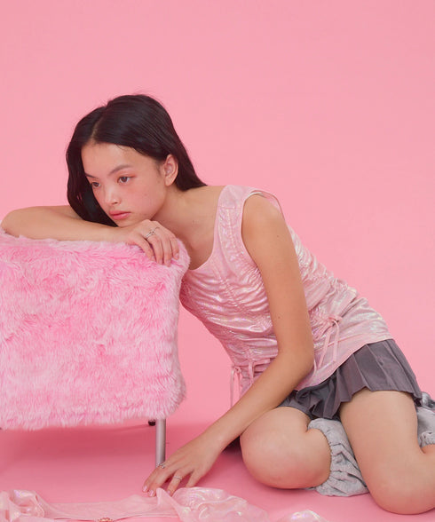 オーロラドッキングシャーリングトップス