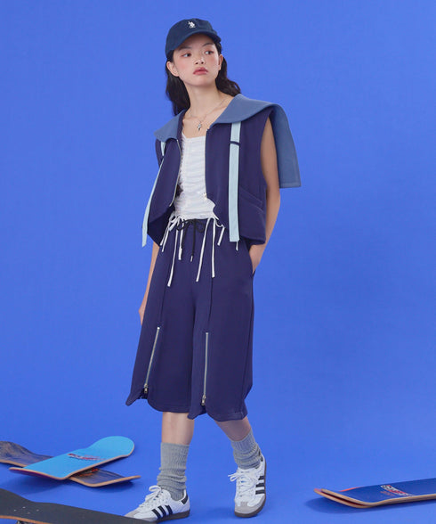 マルチウェイジップラインスウェットパンツ