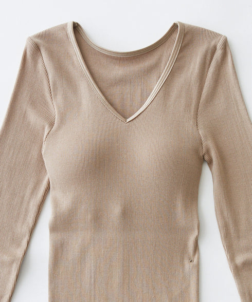 PALM22RIB VNECK BRA LSP/O