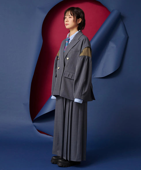 ボリュームオールプリーツパンツ