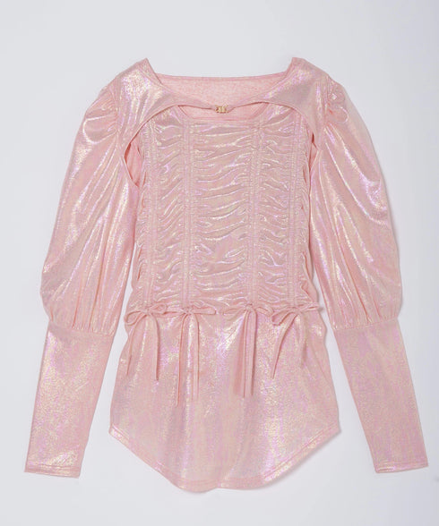 オーロラドッキングシャーリングトップス