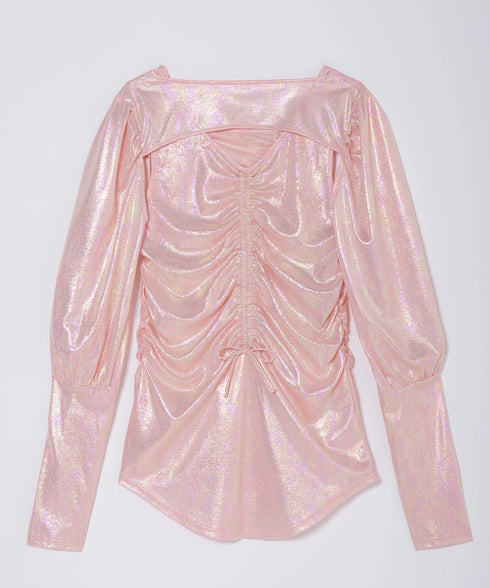 オーロラドッキングシャーリングトップス