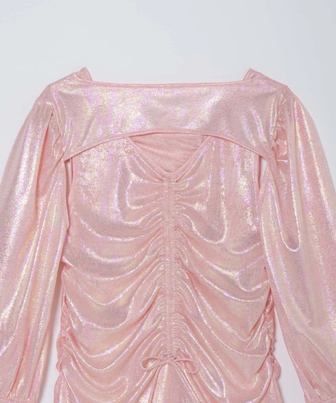 オーロラドッキングシャーリングトップス