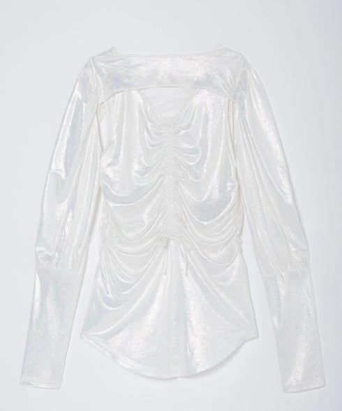 オーロラドッキングシャーリングトップス