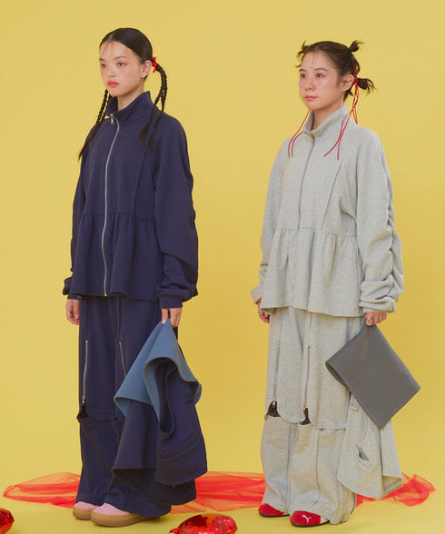 セーラーセットペプラムスウェットジャケット