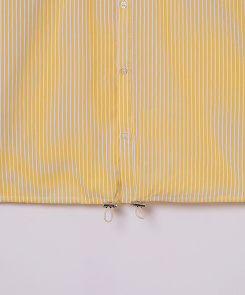 2WAYギャザーポケットビッグストライプシャツ
