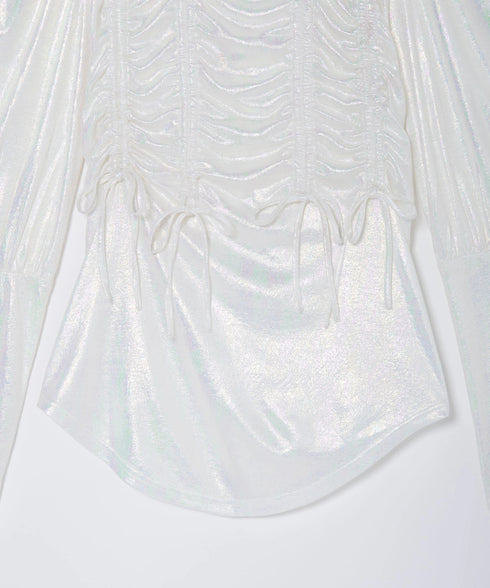 オーロラドッキングシャーリングトップス