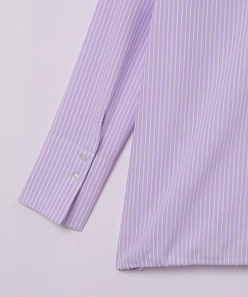 2WAYギャザーポケットビッグストライプシャツ