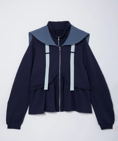 セーラーセットペプラムスウェットジャケット