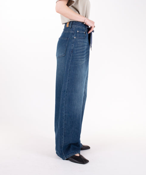 コンフォータブルデニム バレルレッグパンツ