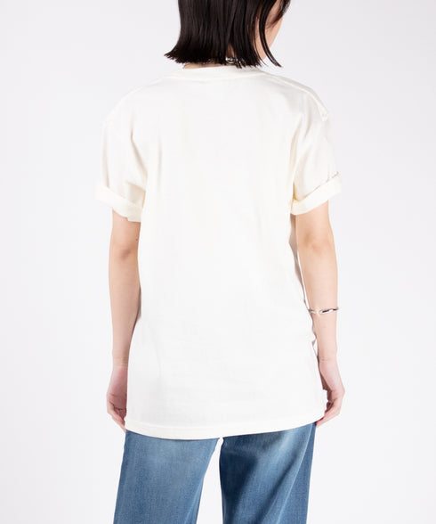 ラウンドボディ グラフィックプリントTシャツ"chess board check"