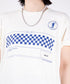 ラウンドボディ グラフィックプリントTシャツ"chess board check"