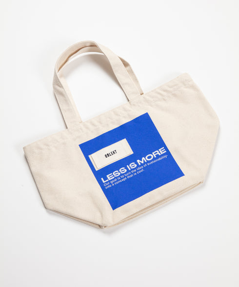 グラフィック キャンバスミニバッグ"LESS IS MORE"
