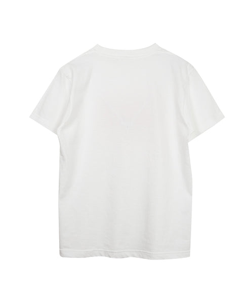 ラウンドボディ グラフィックプリントTシャツ"LESS IS MORE"