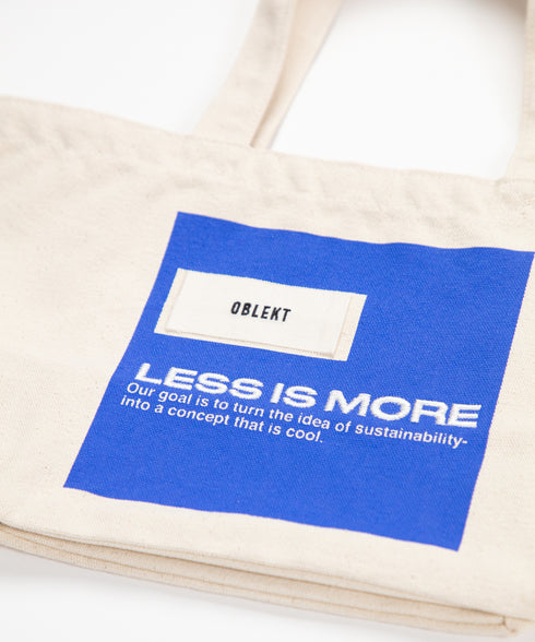 グラフィック キャンバスミニバッグ"LESS IS MORE"