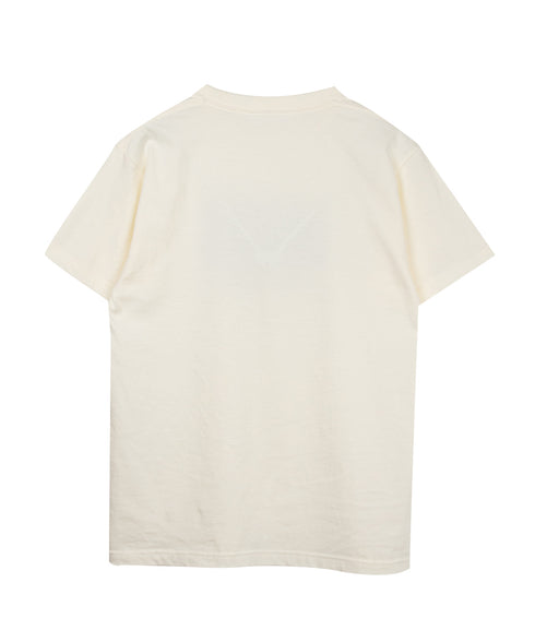 ラウンドボディ グラフィックプリントTシャツ"LESS IS MORE"