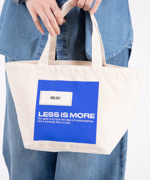グラフィック キャンバスミニバッグ"LESS IS MORE"
