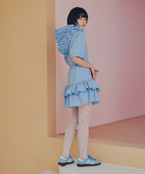 ワイルドギガフリルジップワンピース