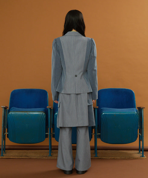 ストライプラップスカート&フレアパンツ