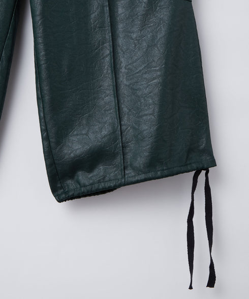 レザーライクアウトポケットカーゴパンツ