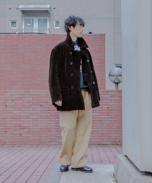 "Corbusier" double breasted suede jacket ideas from Yu-min&Kiuty