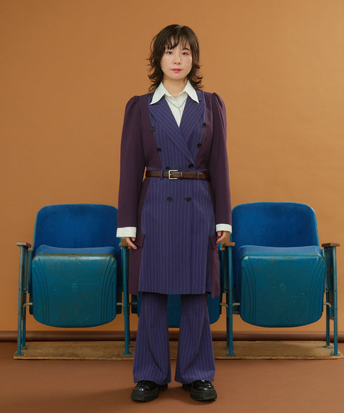 ストライプラップスカート&フレアパンツ