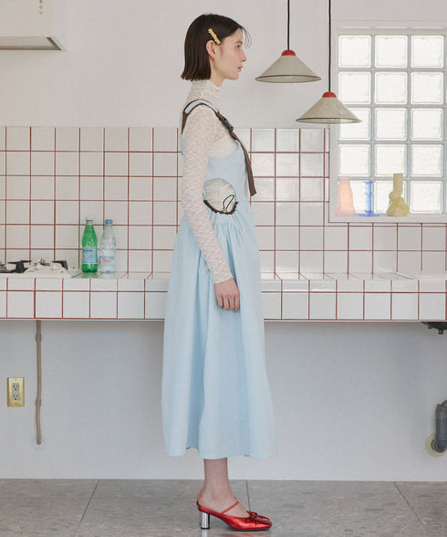 バックルショルダームードワンピース