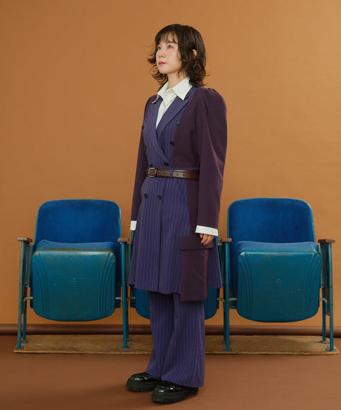 ストライプラップスカート&フレアパンツ